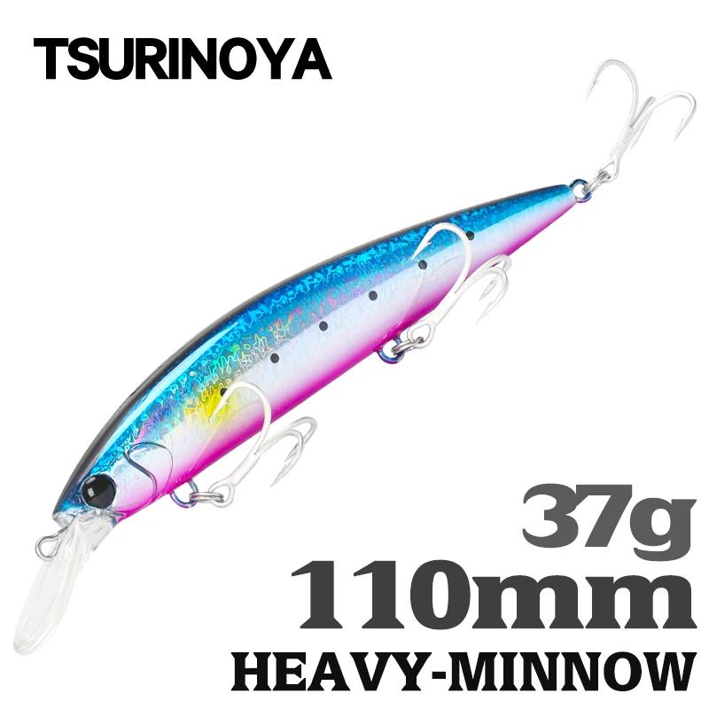 TSURINOYA 110mm 37g leurre de pêche en mer poids lourd Max 80m Ultra longue coulée coulant vairon as