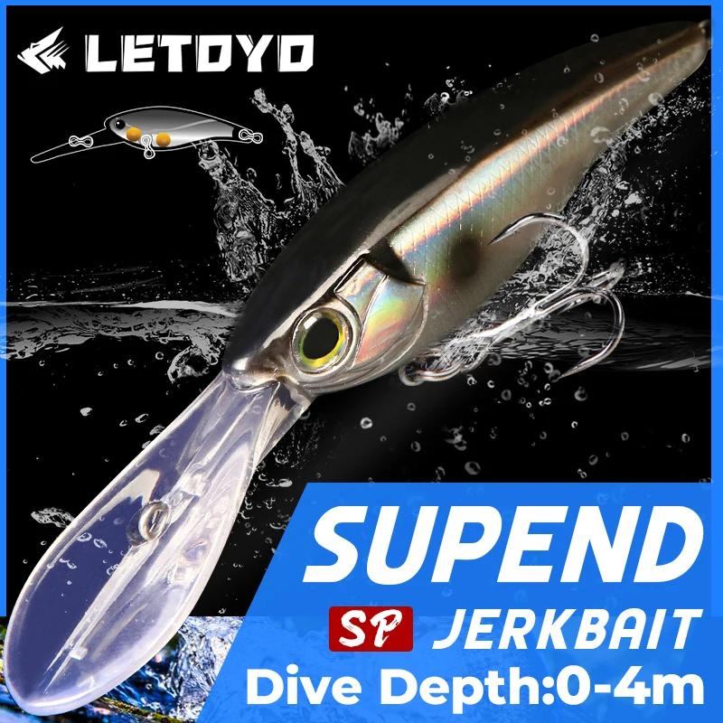 LETOYO suspendre méné 6g 10g 0-4m profondeur plongée profonde artificiel appât dur hiver pêche leurr