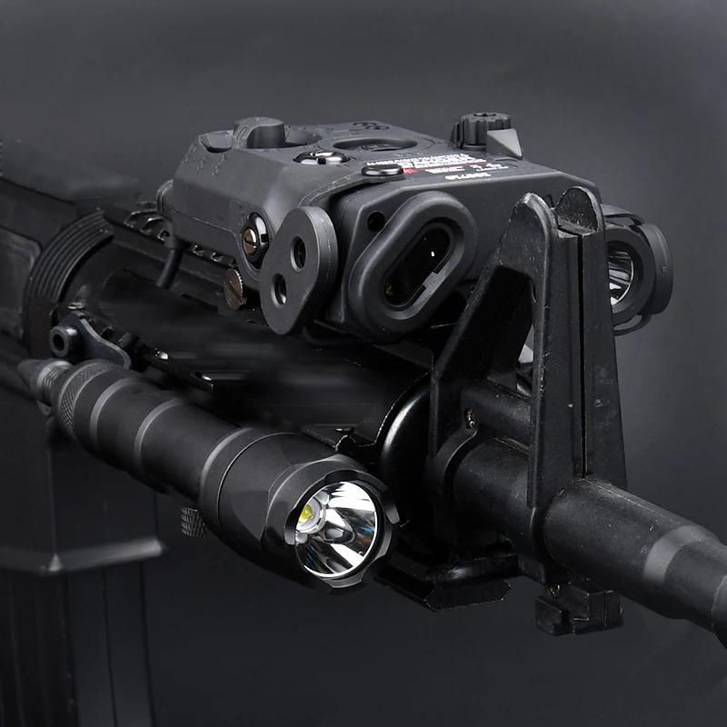 Lampe de poche airsoft bleu vert IR, aide au but, accessoires de chasse, rail de 20mm, PEQ15