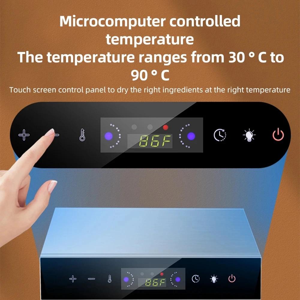 Déshydrateur alimentaire 12 plateaux en acier inoxydable pour aliments pour bébés, fruits, légumes,