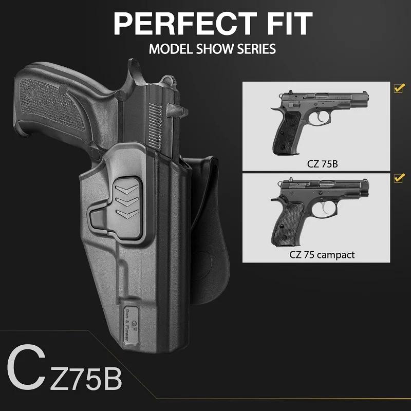 Étui OWB pour pistolet CZ 75B 75 Campact, CZ P10C, CZ P09, étui en polymère à libération d'index tac