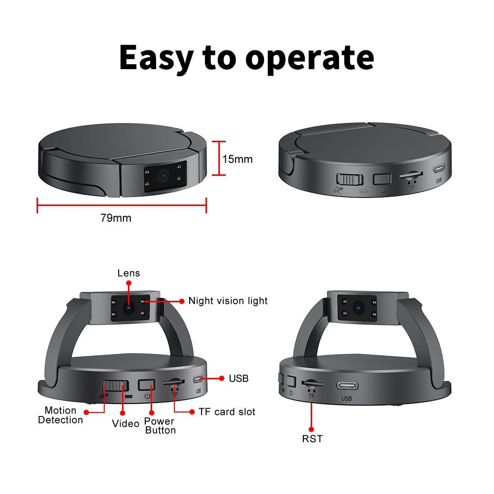 MD35 Mini caméra espion portable avec détection de mouvement, petit enregistreur vidéo numérique, ca