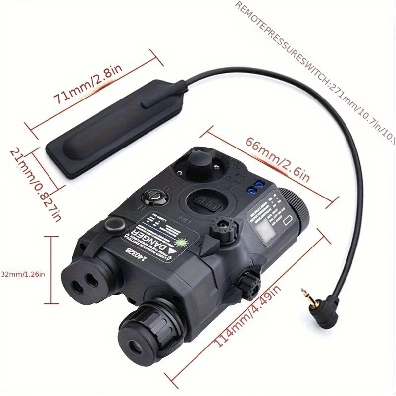 Lampe de poche airsoft bleu vert IR, aide au but, accessoires de chasse, rail de 20mm, PEQ15
