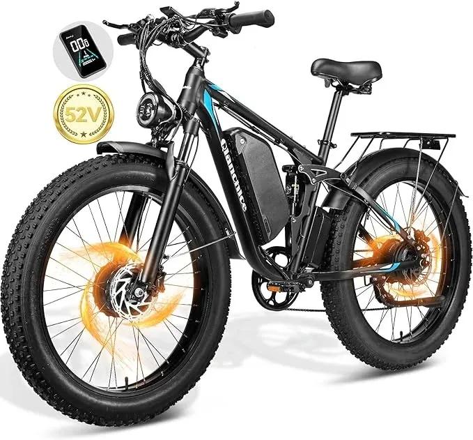 NOUVEAU Vélo électrique à double moteur 3000W de pointe pour adultes, femmes et hommes, vélo électri