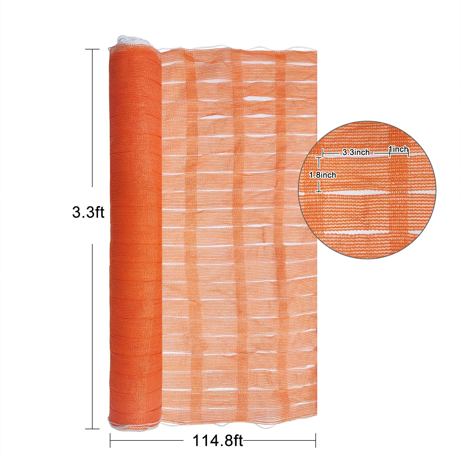 3.3. Clôture de neige/sécurité pour animaux, 114.8 pieds, orange, avec diamant et iode