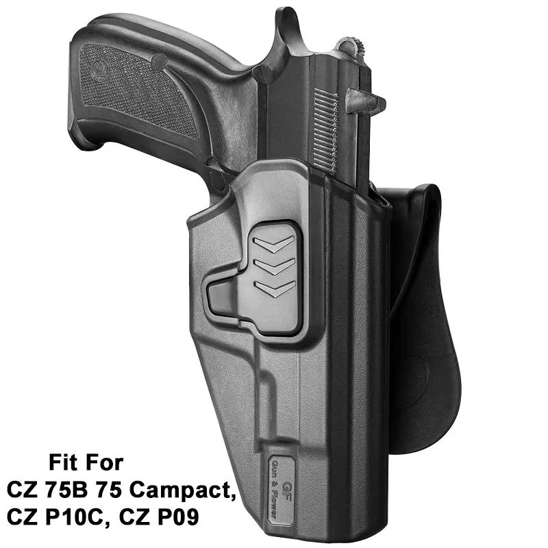 Étui OWB pour pistolet CZ 75B 75 Campact, CZ P10C, CZ P09, étui en polymère à libération d'index tac