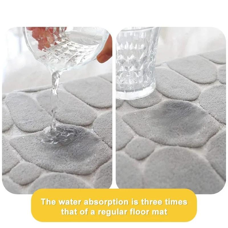Tapis de salle de bain en mousse à mémoire de forme, 3 pièces, Ultra doux et absorbant, épais et lav