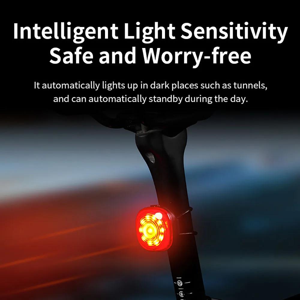 iGPSPORT-enquêter arrière de vélo intelligent, feu arrière de vélo, frein, lampe à iode, étanche, LE
