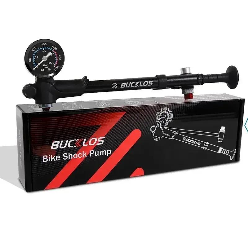 Pompe à vélo BUCKLOS 300 PSI, pompe à air portable pour fourche de vélo, gonfleur d'air pour amortis