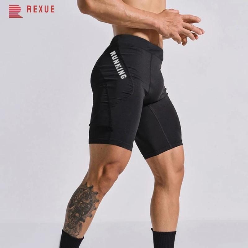 Shorts de musculation élastiques pour hommes, leggings de compression, shorts de crossfit, leggings