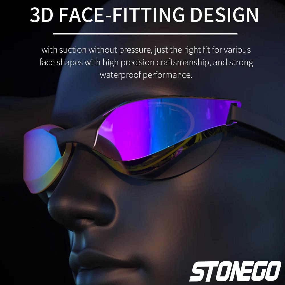 Lunettes de natation professionnelles Anti-buée avec objectif grand Angle HD, ajustement confortable