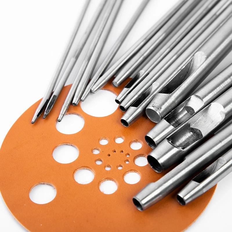 WUTA-Ensemble de poinçons creux en acier pour travaux manuels, outil de poinçonnage pour trous ronds