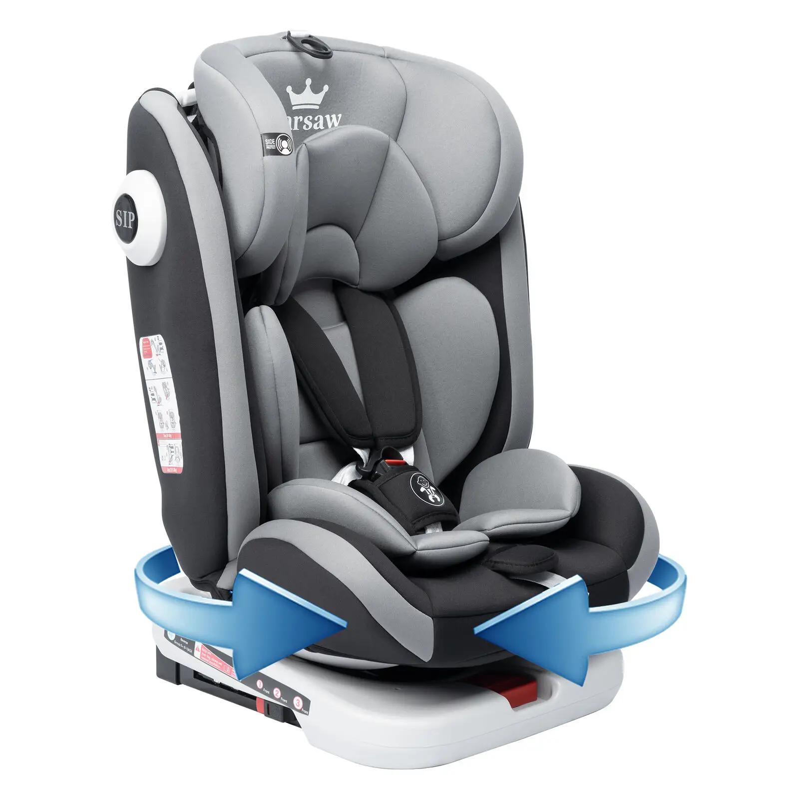 AP01 KL005 Siège enfant 360 ° Siège auto bébé rotatif ISOFIX, ECE R44/04,9-36 kg/0-12 ans, ceintur