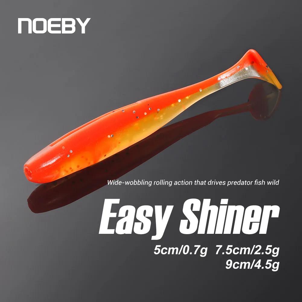 NOEBY facile Shiner leurre souple 5 cm 7.5 cm 9 cm appât en Silicone Wobblers T queue artificielle a