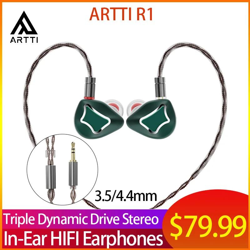 ARTTI R1 écouteurs intra-auriculaires HIFI IEMs 3DD filaire écouteur Triple pilote dynamique moniteu