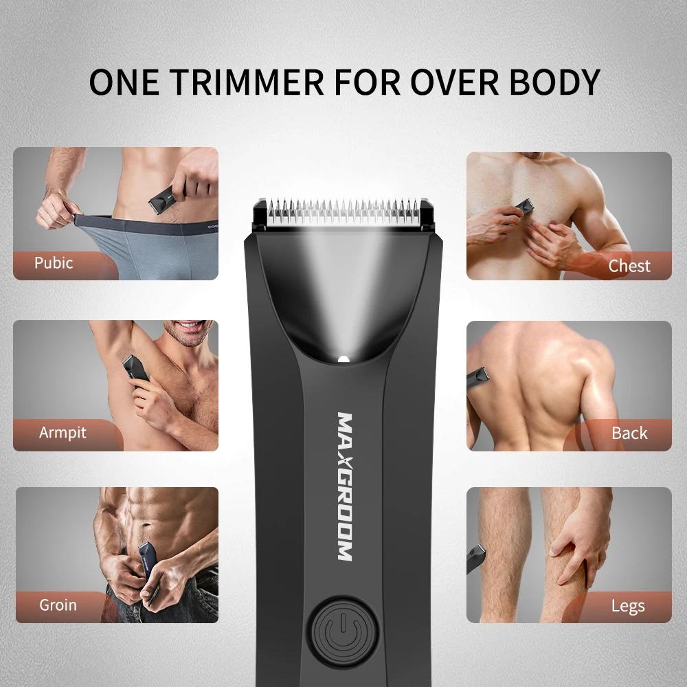 MAXGROOM corps tondeuse à cheveux rasoir pour hommes tondeuse à billes pour l'aine pubienne lame en