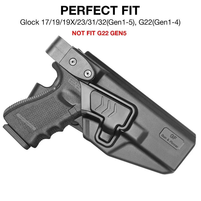 Pour Glock 17/19/19x/ 23/31/32/45(Gen 1-5) G22 (Gen 1-4) niveau III, étui OB, sac tactique de rétent