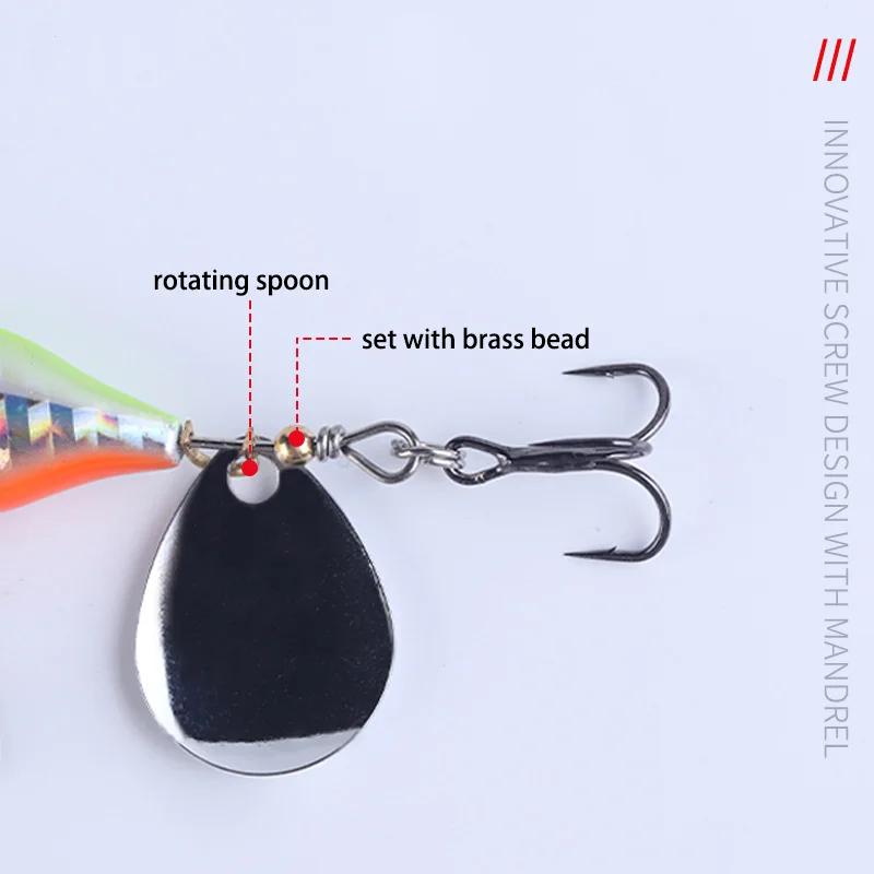 BassLegend – Micro Spinnerbait de pêche, bar, truite, Deracou, Vib, queue vibrante, lame rotative, 8