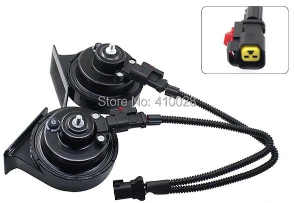 Shhworldsea 1 pièces adaptateur de haut-parleur de klaxon de voiture prise en queue de cochon deux l