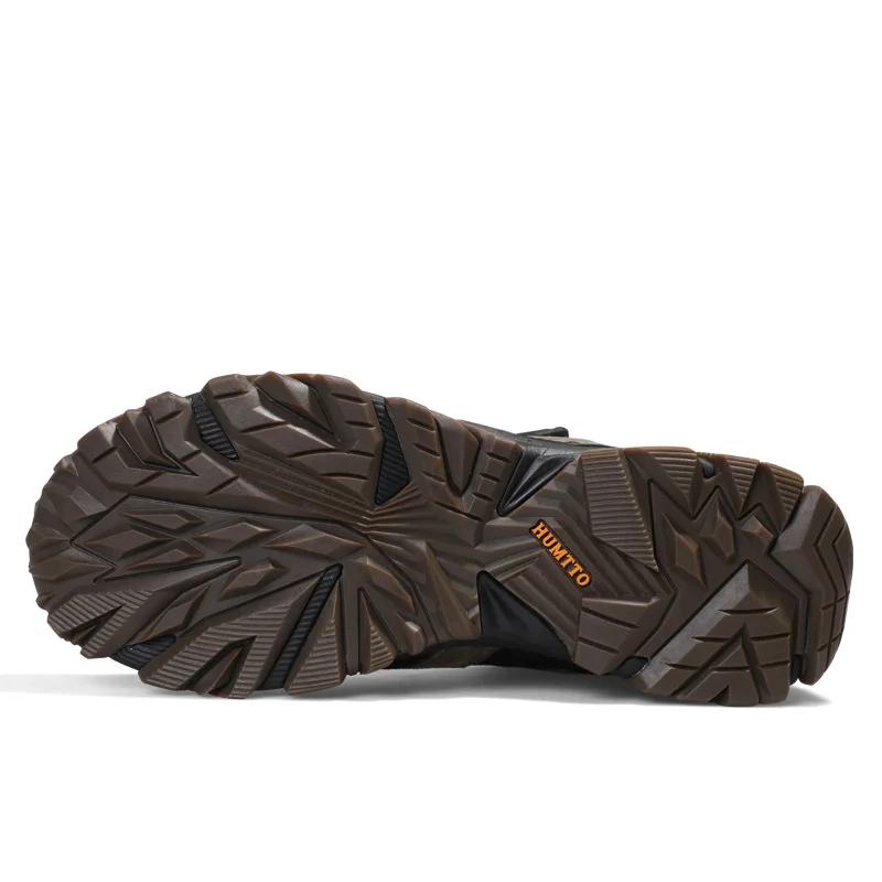 HUMTTO chaussures de randonnée imperméables bottes de Trekking en cuir baskets d'extérieur pour homm