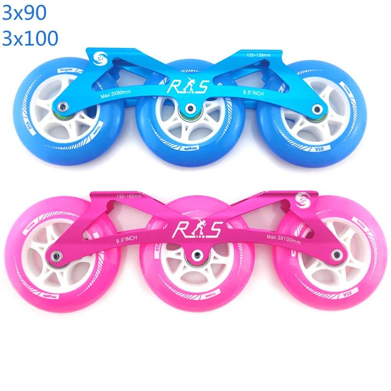 cadre de patins de vitesse cadre de vitesse enfants 3x90mm 3x100mm 135-165MM