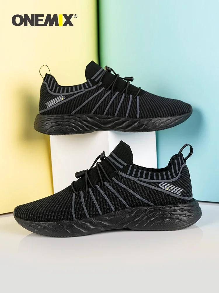 ONEMIX NOUVELLES Chaussures de course pour hommes, imperméables, respirantes, baskets d'entraînement