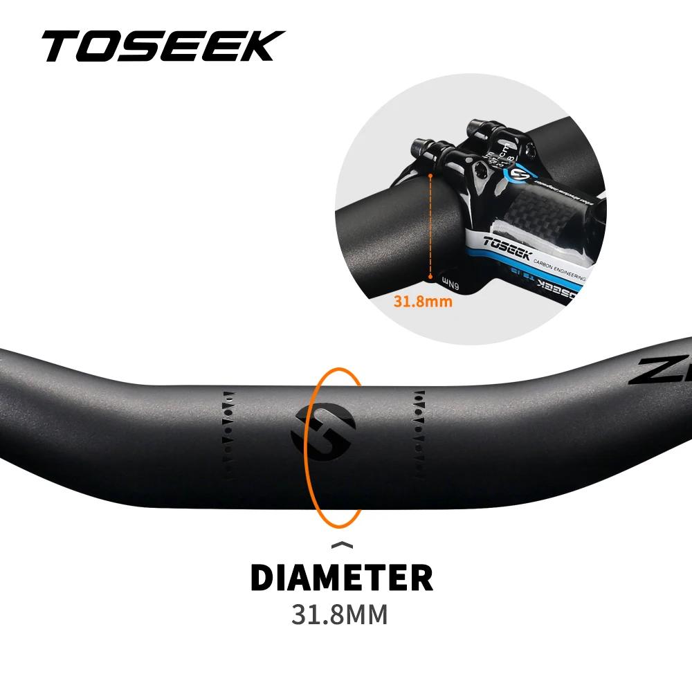 TOSEEK ZF-ONE vtt guidon de vélo en carbone guidon 31.8*580-720/740/760mm guidon noir mat pour acces