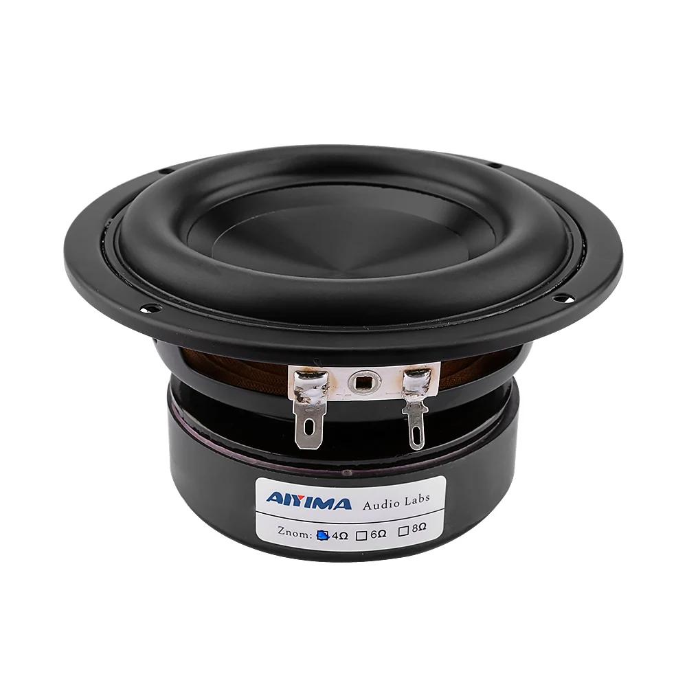 AIYIMA 1 pièce Haut-parleur Subwoofer 4 pouces 100W 4/8 Ohm Super Woofer Haut-parleur de son BASS Ét