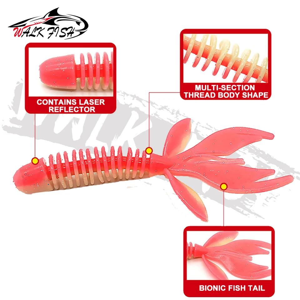 WALK FISH Bass Catch 80mm 120mm pêche leurre souple gabarit Wobblers Swimbait appâts en Silicone cre