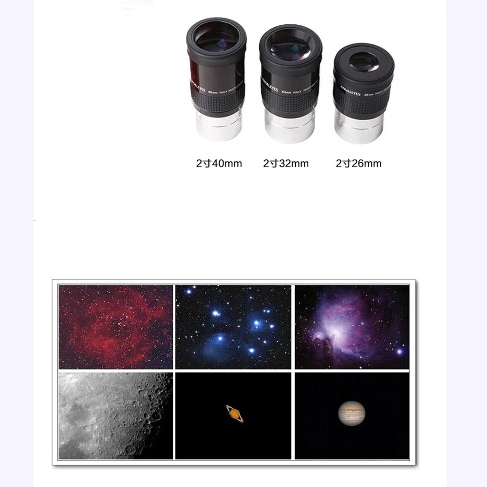 Angeleyes extérieur 2 pouces 26/32/40mm oculaire télescope astronomique accessoires HD revêtement mu