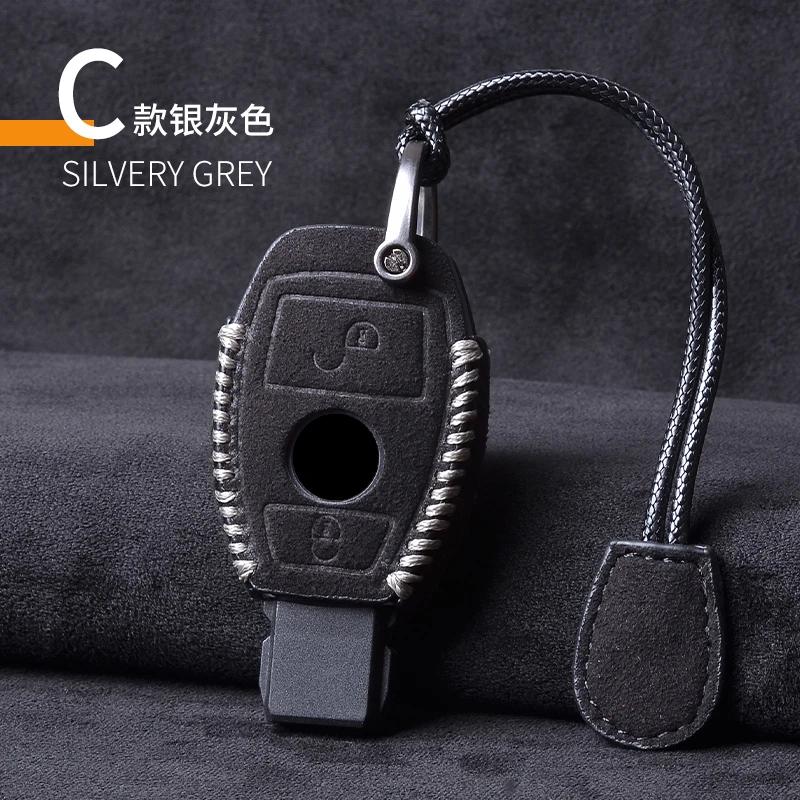 Housse de clé de voiture en cuir, étui porte-clés pour Mercedes Benz CLS CLA GL R SLK AMG A B C S cl