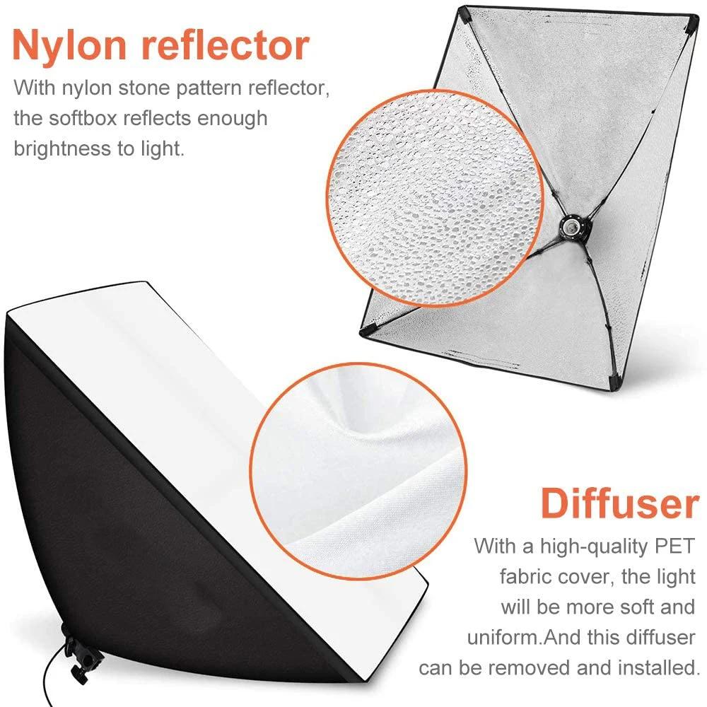 Équipement photographique Photo Studio photographie boîte souple Kit avec Triopode vidéo 50x70 cm bo