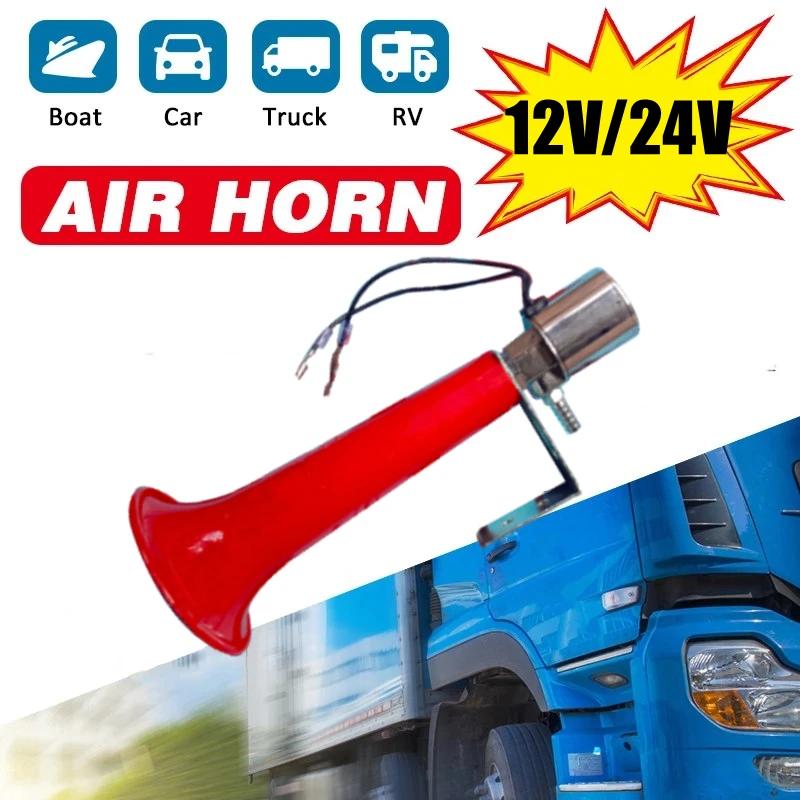 Klaxon à Air universel avec sifflet de loup, 12v 24v, son d'oiseau Super fort, compresseur de trompe