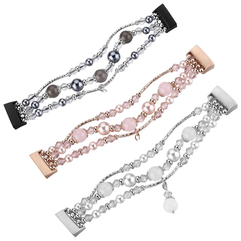 Bracelet de montre de mode pour Fitbit Charge 4 3 bandes pour femmes Charge 5/6 bracelets avec bijou