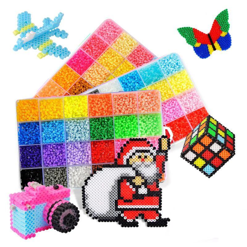 Perles Hama 2.6mm, 24/48 couleurs, perles éducatives en fer, puzzle 3D, garantie de lroning, perles