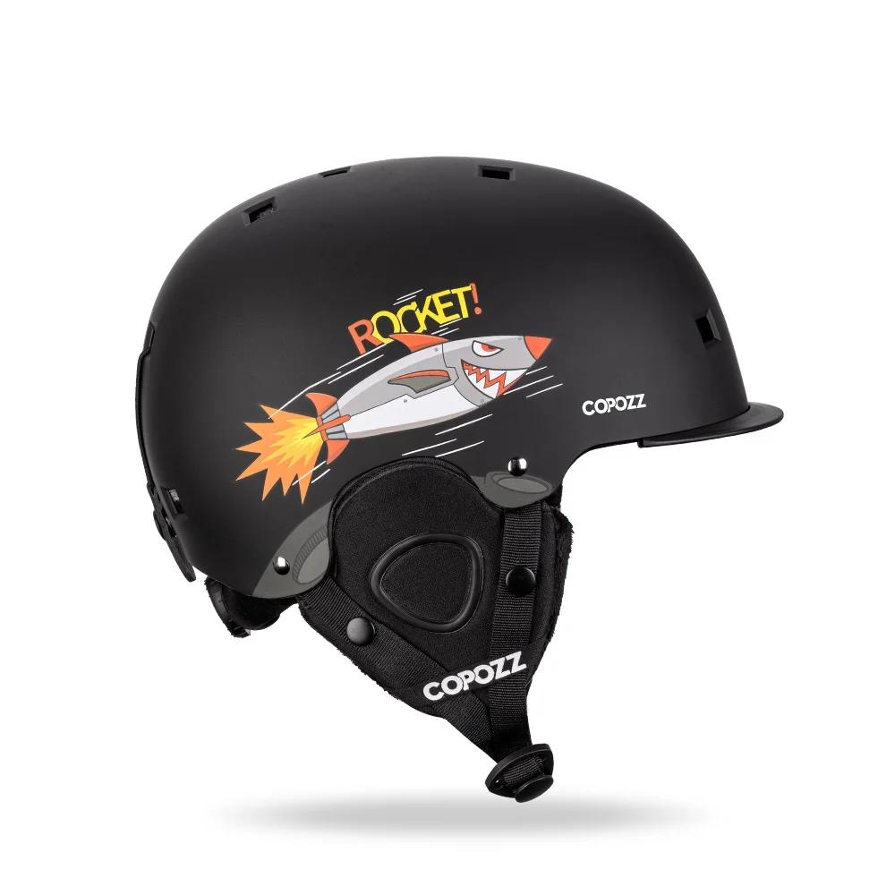COPOZZ – casque de Ski de dessins animés pour enfants, moulé intégralement, sécurité, cyclisme en pl
