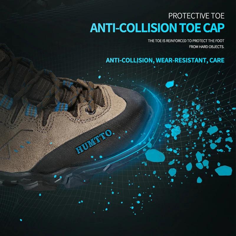Chaussures randonnée cuir HUMTTO - Baskets imperméables homme femme trekking