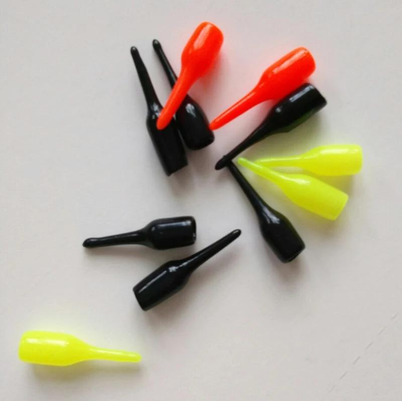 100 pcs/lot flotteur de pêche dérive queue 2.0mm /2.5mm /3mm grains de caoutchouc visibles et connec