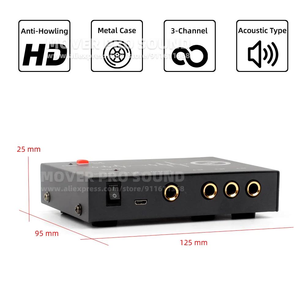 Microphone suppresseur de traitement portable, destructeur de feedback, processeur de signal audio,