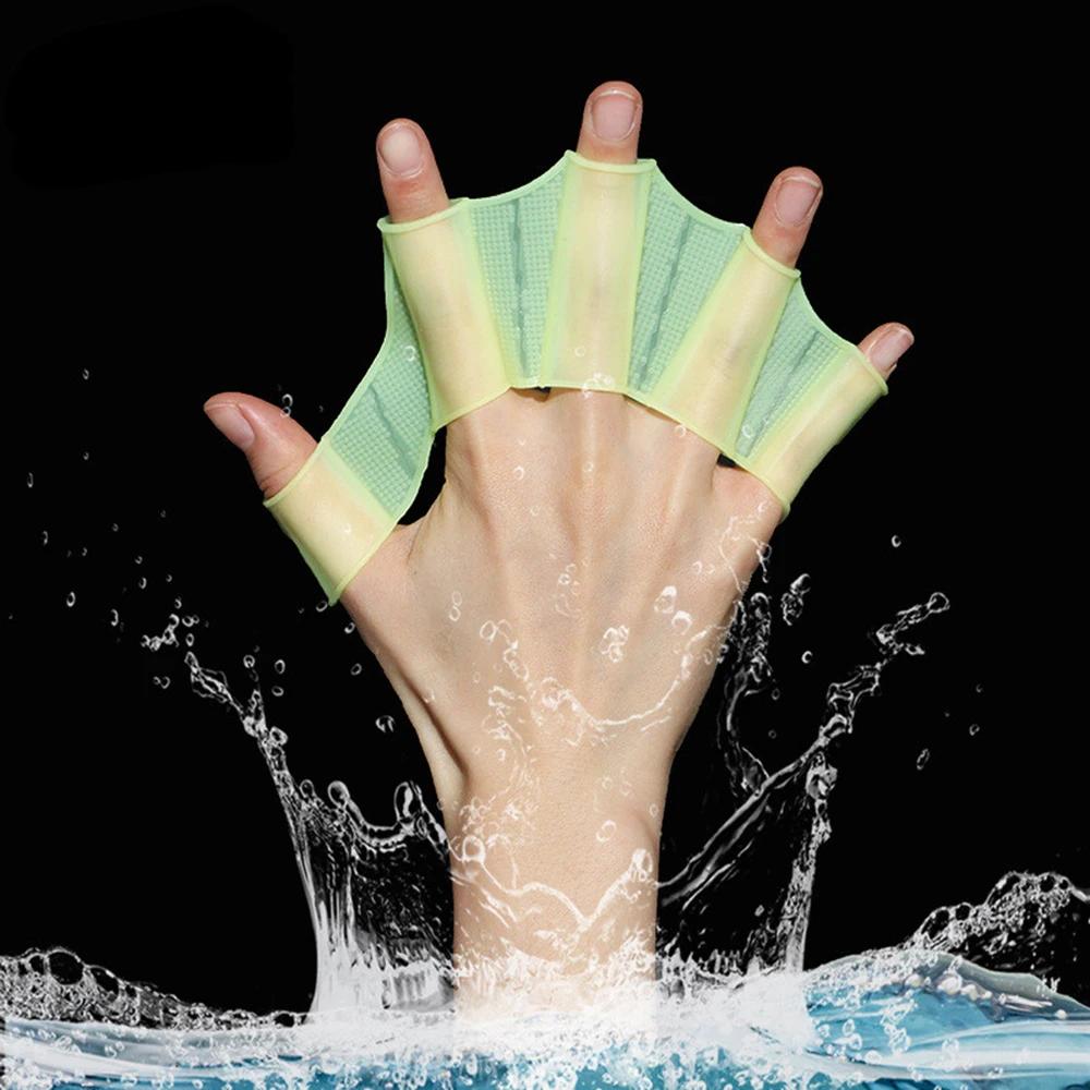 Palmes de natation en silicone pour hommes femmes et enfants, palmes palmées, gants palmées, équipem