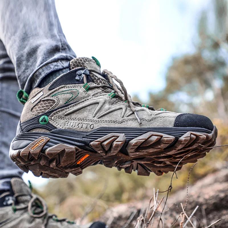 HUMTTO baskets imperméables pour hommes chaussures de randonnée en cuir bottes de Trekking femmes Ca