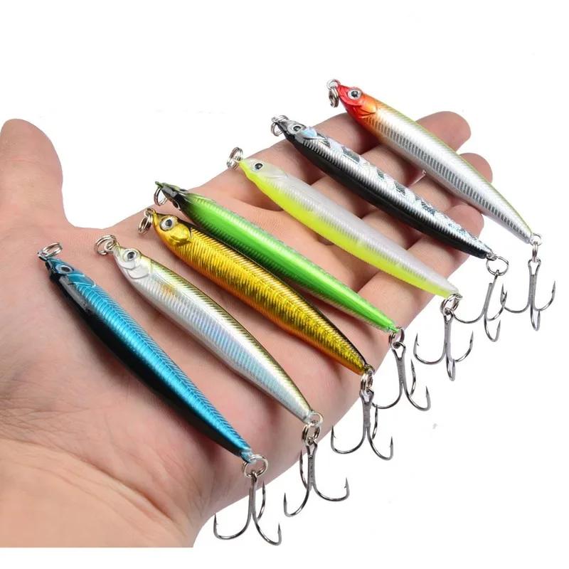 1 pièces haute qualité Thrill bâton leurre de pêche 7 cm 10g crayon coulant longue coulée alose vair