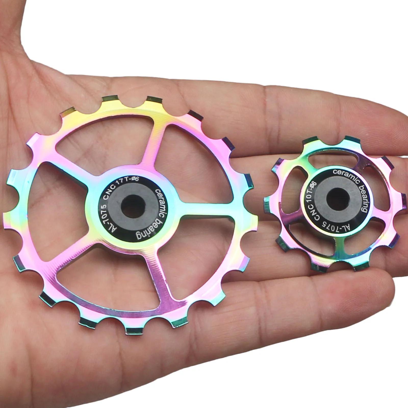 Poulie de dérailleur arrière à rouleau 10T 11T 12T 13T 14T 15T 16T 17T, roulement en céramique, roue