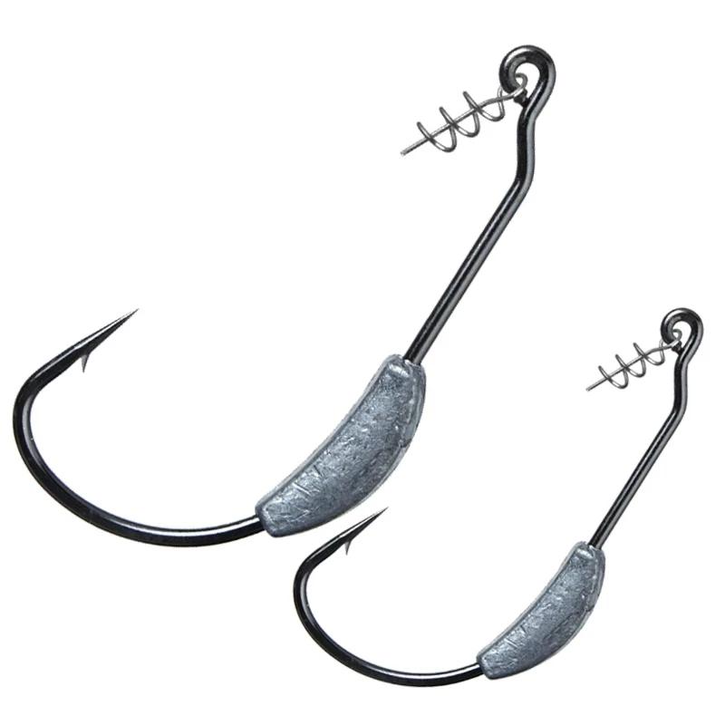 WALK FISH – hameçon de pêche en acier au carbone, 5 pièces, tête de gabarit en plomb, goupille de ve
