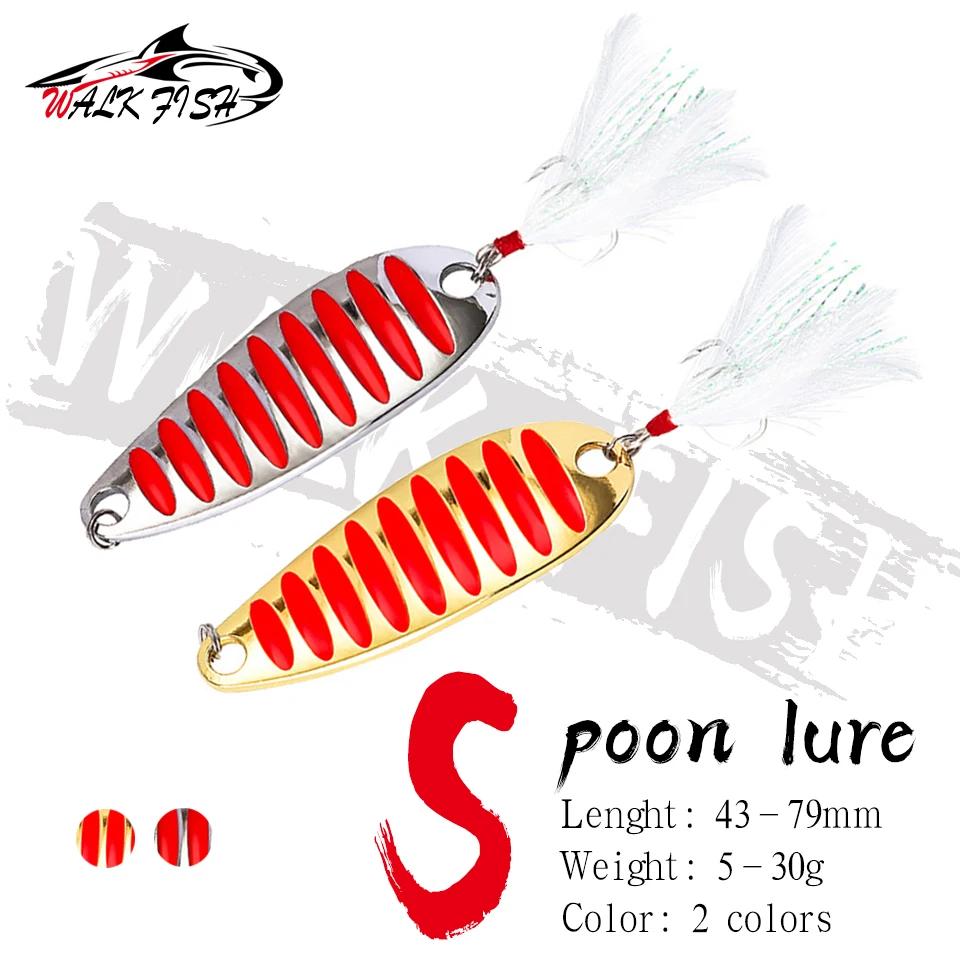 OBCK FISH-Leurre rigide en forme de cuillère, appât Élen métal, couleur or/argent, 5/7/10/15/20/30g
