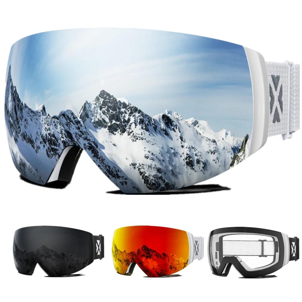 JULI lunettes de Ski magnétiques professionnelles Double couche lentille Anti-buée UV400 grand masqu