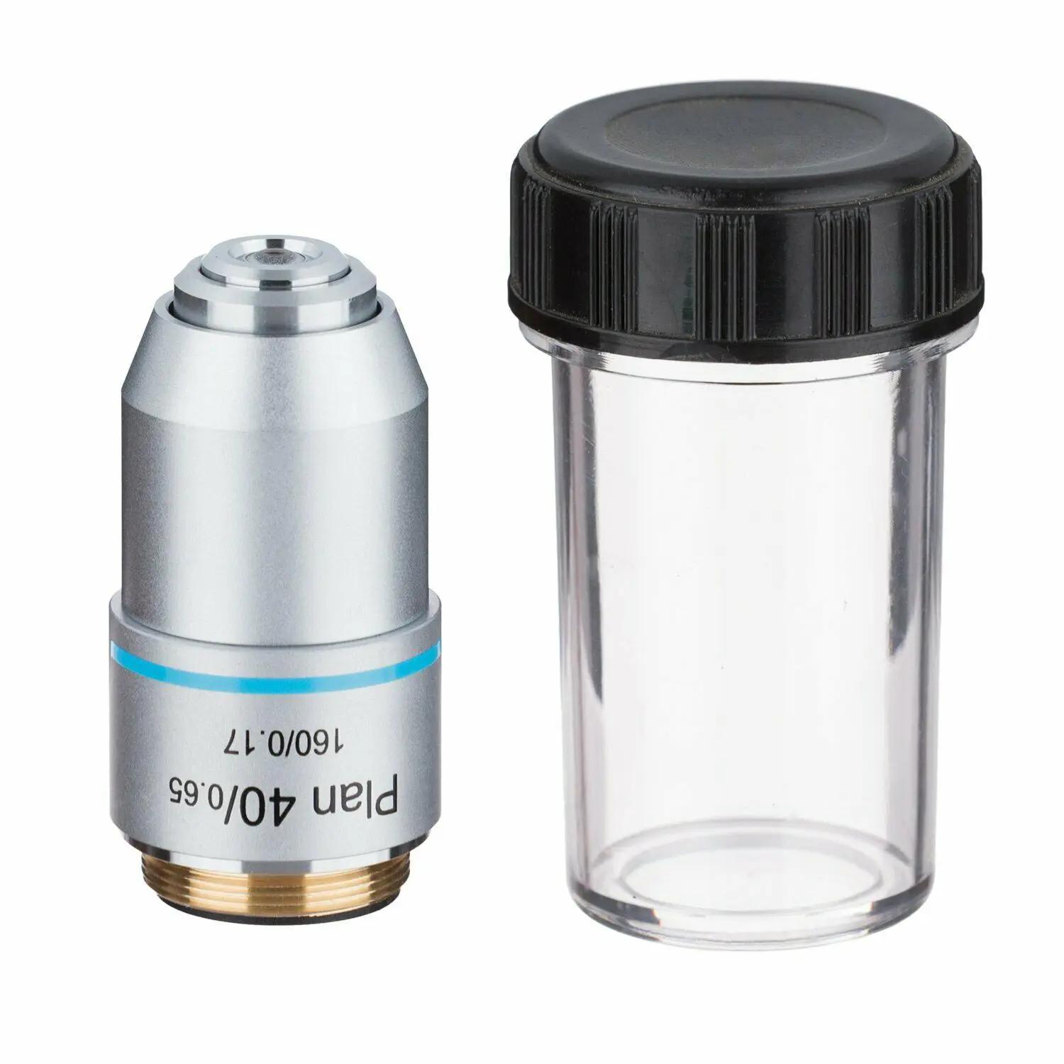 Objectif de Microscope PLAN DIN 4X 10X 20X 40X 60X 100X, filetage RMS