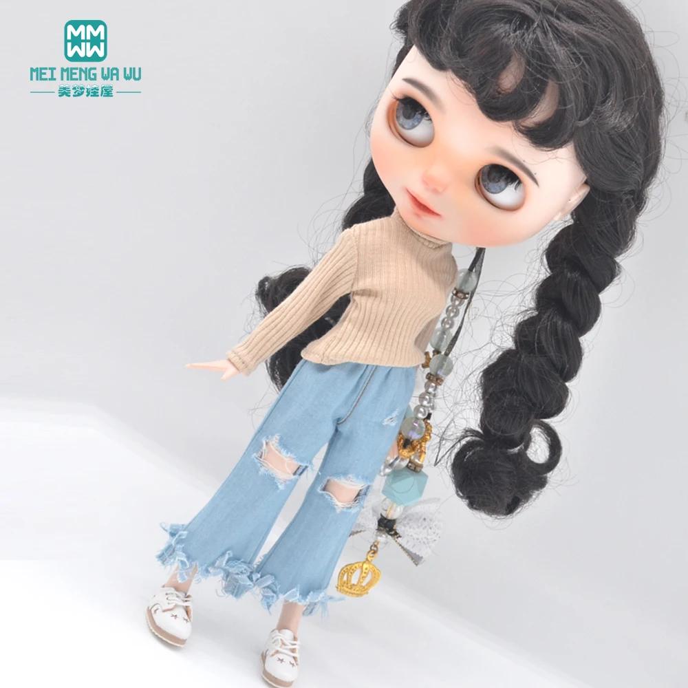 Convient aux accessoires de vêtements de poupée Blyth Azone OB22 OB24, pull à col roulé de couleur b