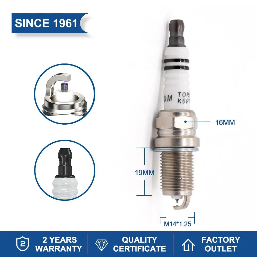 Bougie d'allumage en iridium platine originale TORCH K6RTIP en promotion, remplace les bougies PFR6B