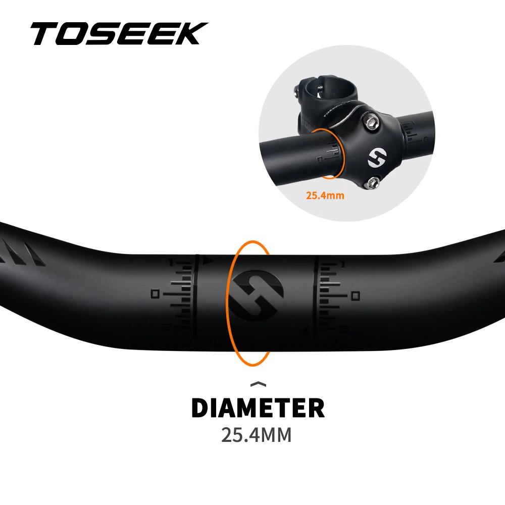 TOSEtransmith-Guidon de vélo entièrement en carbone, guidon horizontal de vélo pliant, noir mat, gui